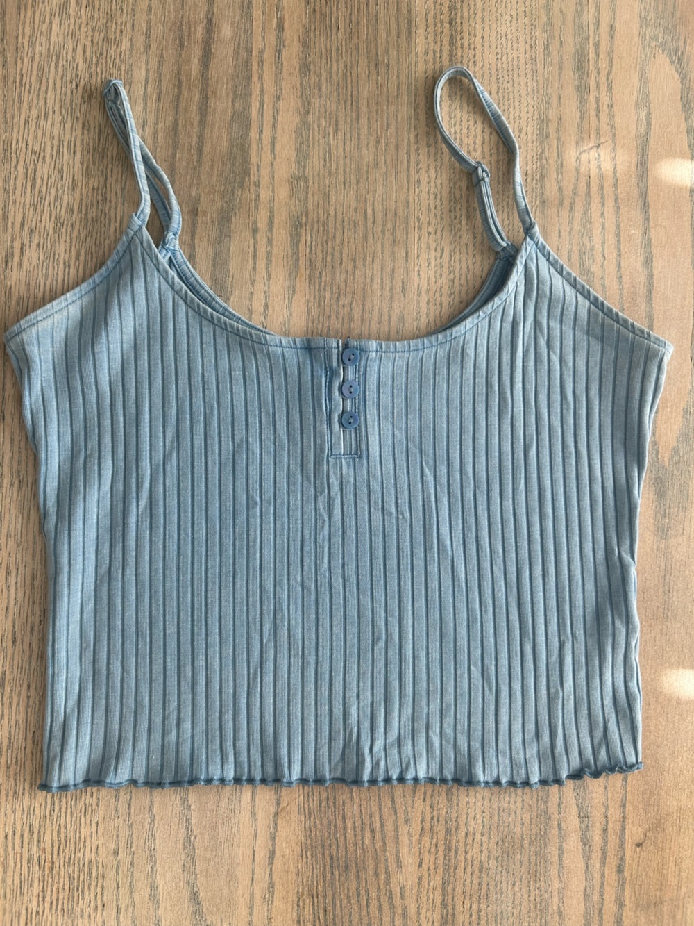 American Eagle Outfitters Ribbed Tank top in Light Blue